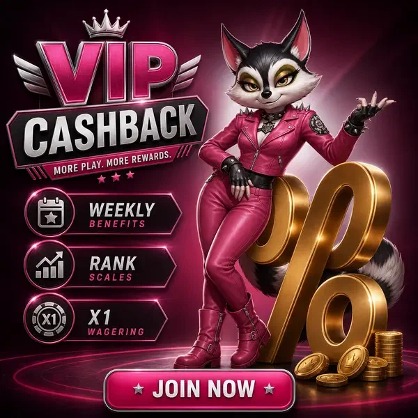 Anthropomorpher Waschbär präsentiert VIP-Cashback-Vorteile bei Weekly Sports Cashback and VIP Benefits Sportsbook