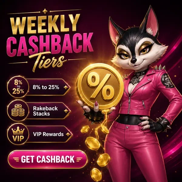 Waschbär präsentiert wöchentliche Cashback-Belohnungen am Rocky Spin Casino Login-Portal